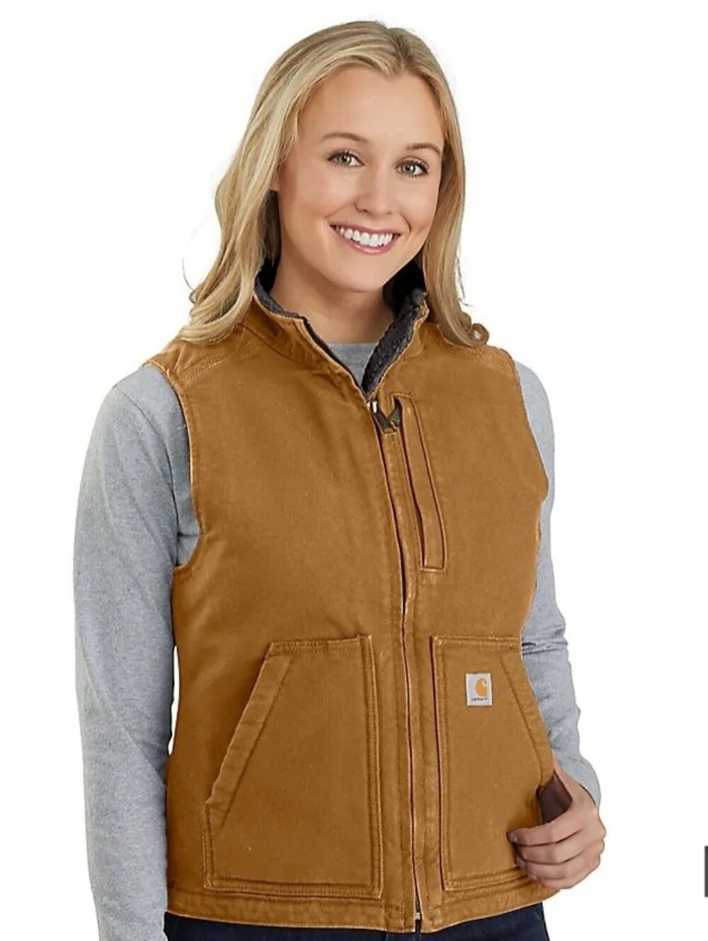 Carhartt Women's Brown Canvas Work Vest